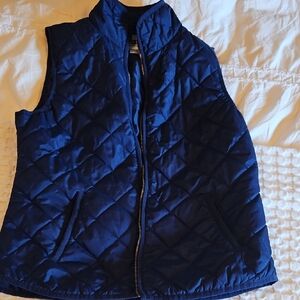 Navy Quilted Vest- Medium